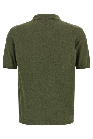 Spongy effect polo shirt Green