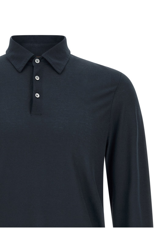 'Ice Cotton' polo shirt Blue
