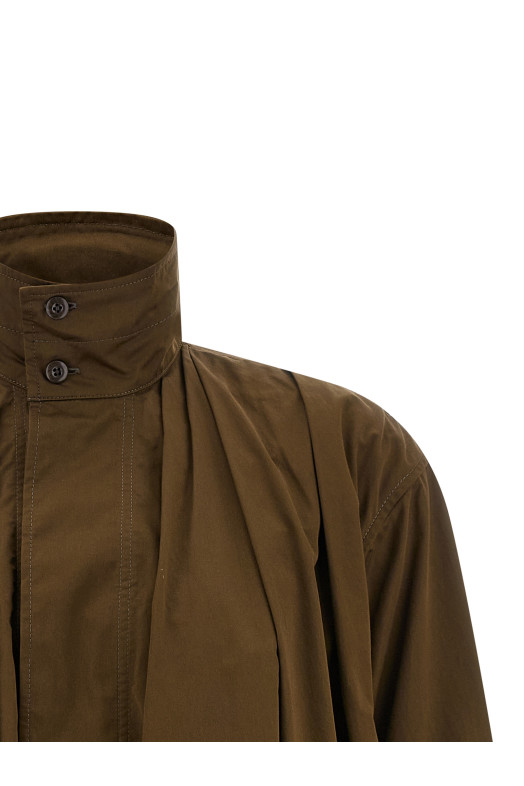 'Soft Pleated' jacket Brown