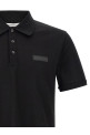 Logo patch polo shirt Black