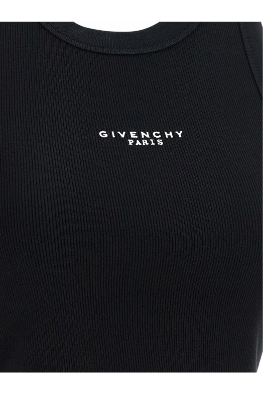 'Givenchy Paris' print top Black