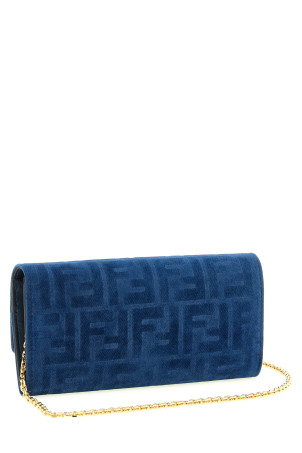 'Continental Baguette' wallet on chain Blue