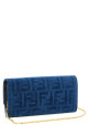 'Continental Baguette' wallet on chain Blue