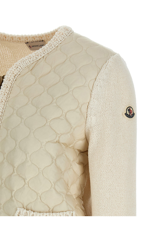 Padded cardigan Beige
