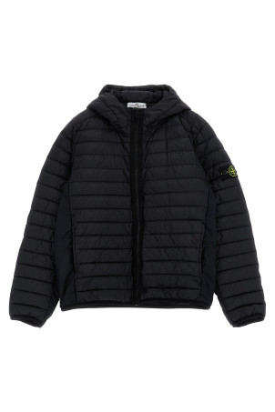Hooded down jacket Black