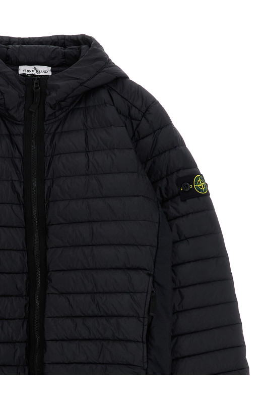 Hooded down jacket Black