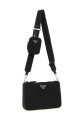 Logo nylon crossbody bag Black