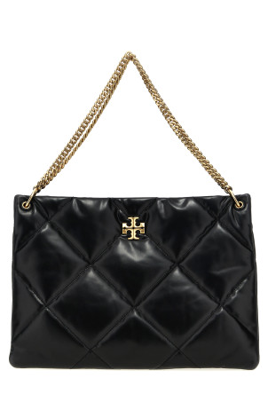 'Kira Diamond Quilt Hobo' shopping bag Black