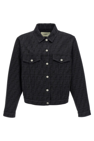 'FF' denim jacket Black
