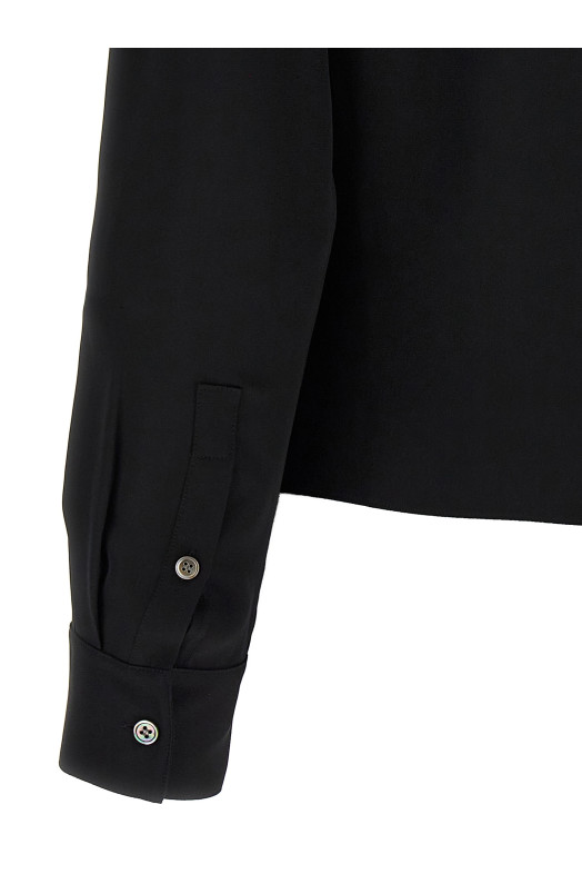 'PK Label Wrap' blouse Black