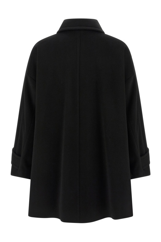 Double-breasted caban Black