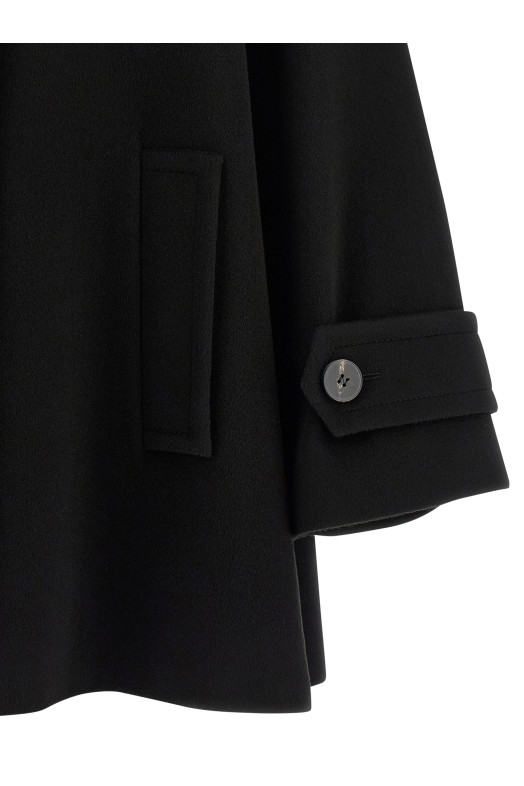 Double-breasted caban Black