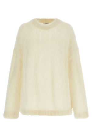 Mohair silk sweater White