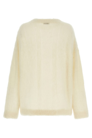 Mohair silk sweater White