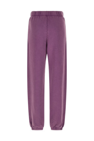 Logo embroidery joggers Purple