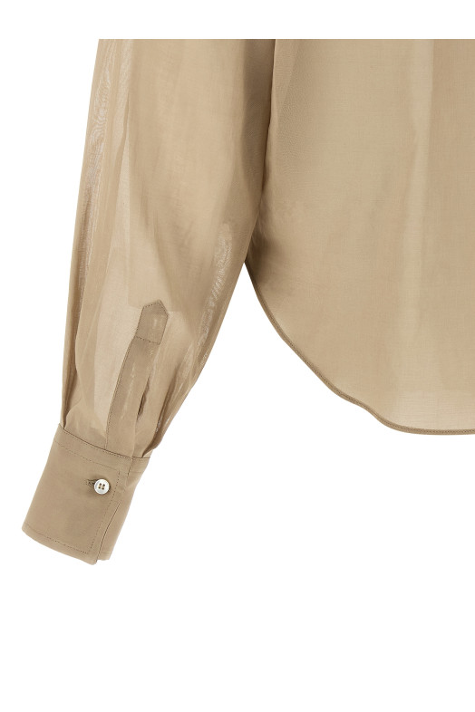 Taffeta shirt Beige