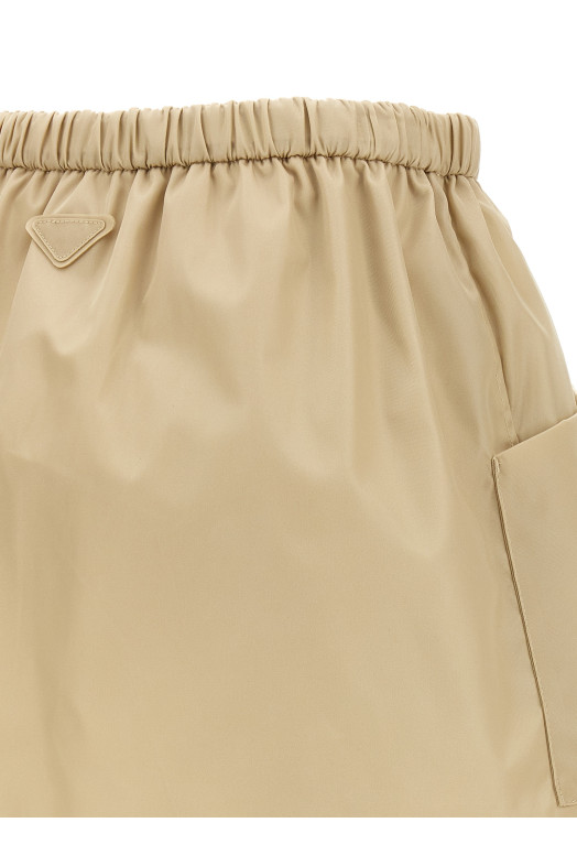 Re-Nylon skirt Beige