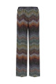 Zigzag lamé viscose pants Multicolor