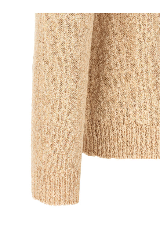Two-tone yarn sweater Beige