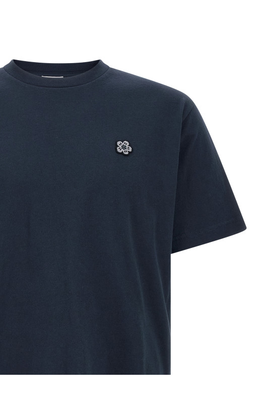 'Boke Flower' T-shirt Blue