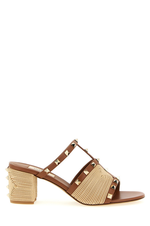 Valentino Garavani 'Rockstud' slides Brown
