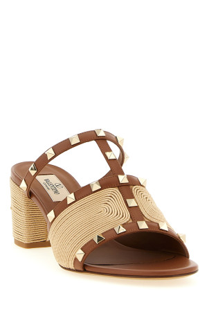 Valentino Garavani 'Rockstud' slides Brown