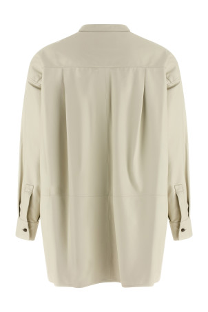 Leather shirt White