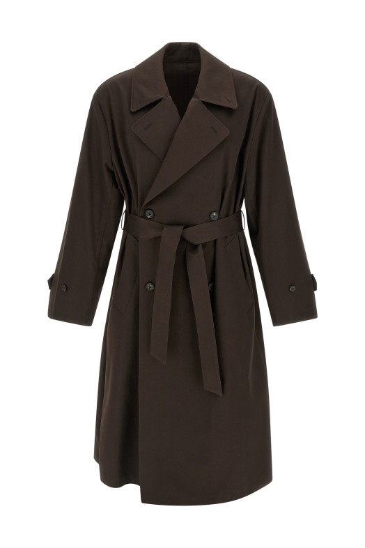 Double-breasted coat Brown