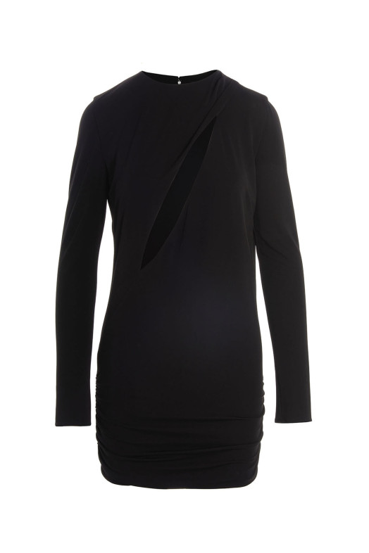Вирізана трикотажна сукня Чорна VERSACE (10100431A012531B000)