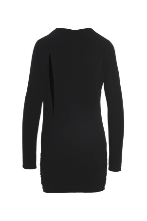 Cut out jersey dress Black