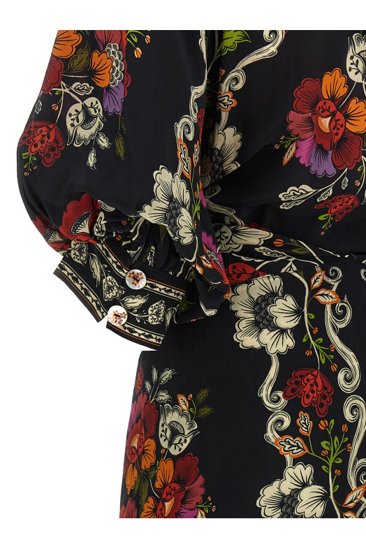 'Rococò Flowers' dress Black