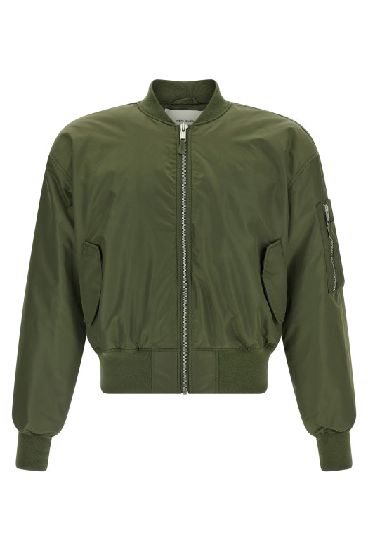Nylon bomber jacket Green