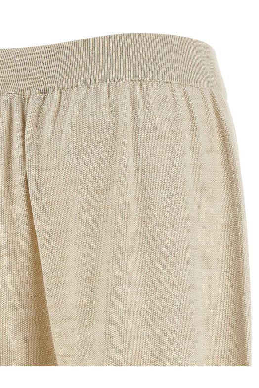 Lamé thread trousers Gold