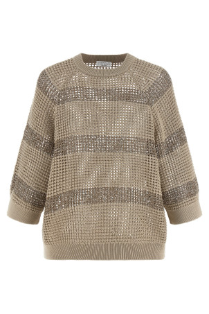 'Dazzling Stripes' sweater Beige