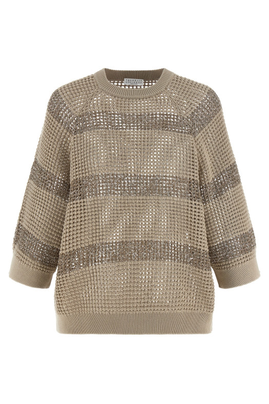 'Dazzling Stripes' sweater Beige