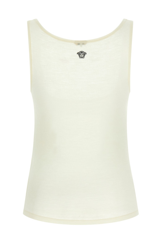 'La Medusa' embroidery top  White