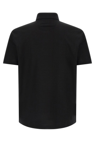 Piqué cotton polo shirt Black