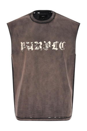 'Worn Gothic' tank top Black