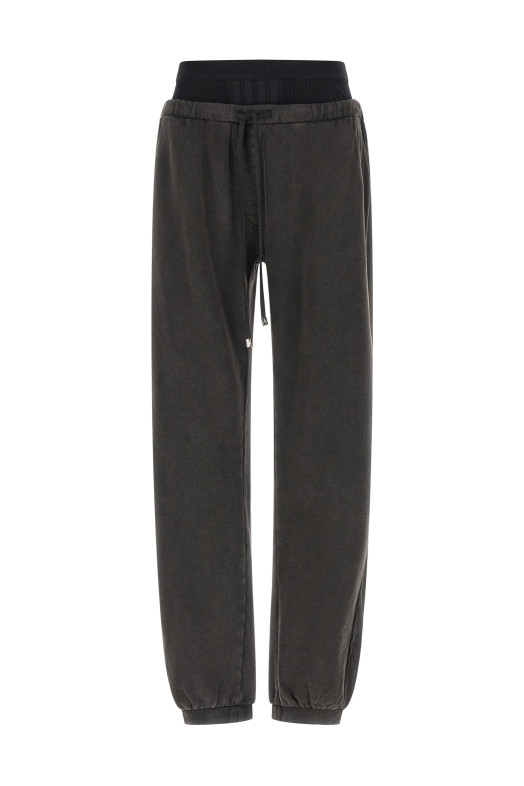Faded American fleece joggers Black