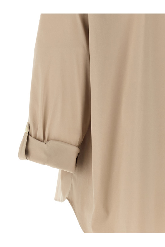 'Shiny Trim' shirt Beige