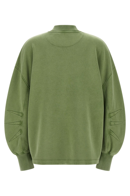 Shaped slit sweatshirt Green