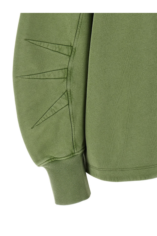 Shaped slit sweatshirt Green