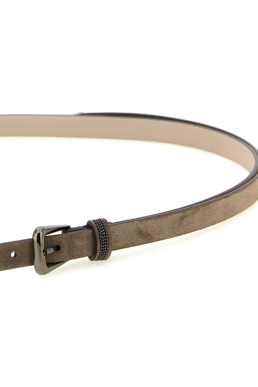 'Shiny Loop' belt Brown
