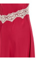 Satin and lace dress Fuchsia