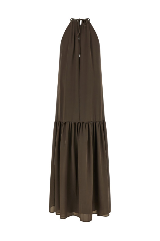 'Punto Luce' georgette dress Brown
