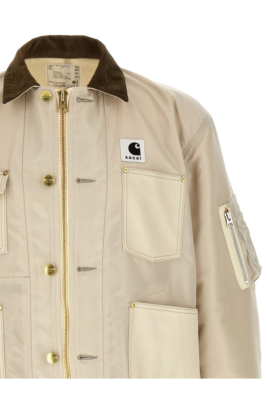 Sacai x Carhartt WIP 'Duck' jacket Beige