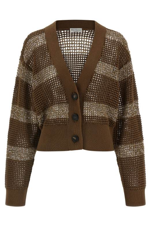 ‘Dazzling Stripes’ cardigan Brown