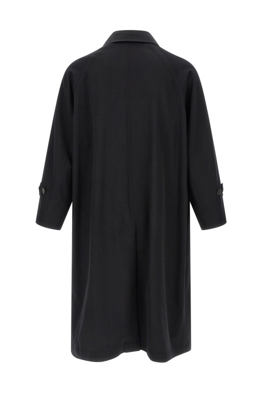 'Light wool Gabardine' trench coat Black