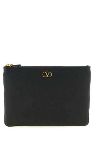 Valentino Garavani Vlogo medium clutch bag Black