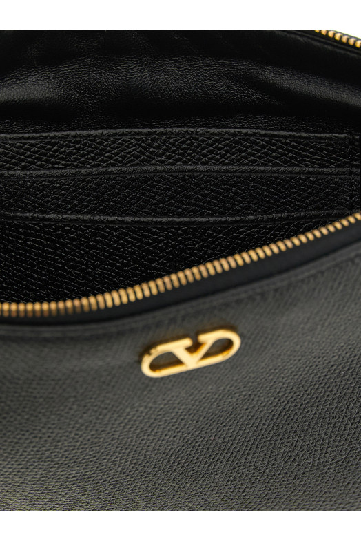 Valentino Garavani Vlogo medium clutch bag Black